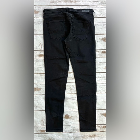 AG Adriano Goldschmied Black Legging Super Skinny Ankle Jeans Size 26 - Picture 2 of 4